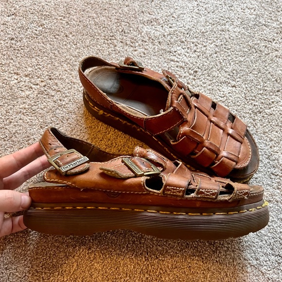 Dr. Martens Shoes Vintage Doc Dr Martens Mens Size Platform Brown